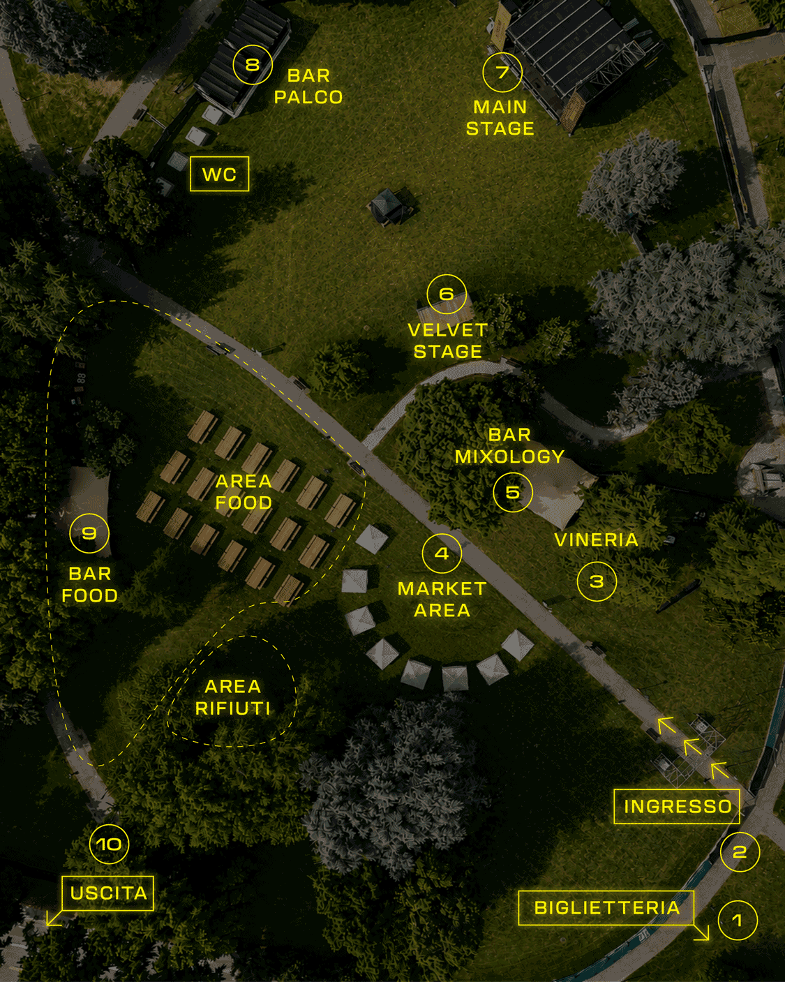 Mappa del festival